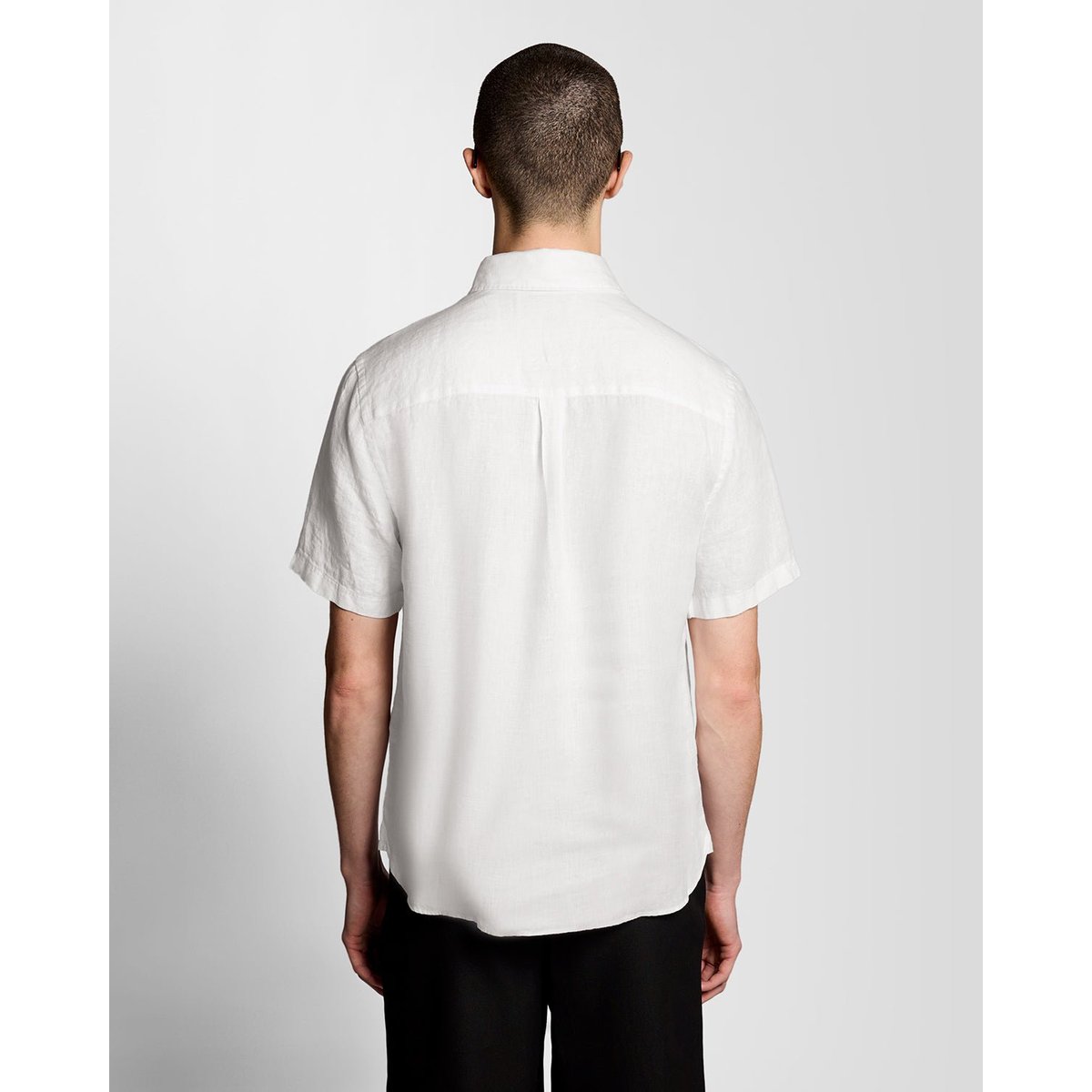 Chemise manches courtes en lin blanc, LYLE & SCOTT