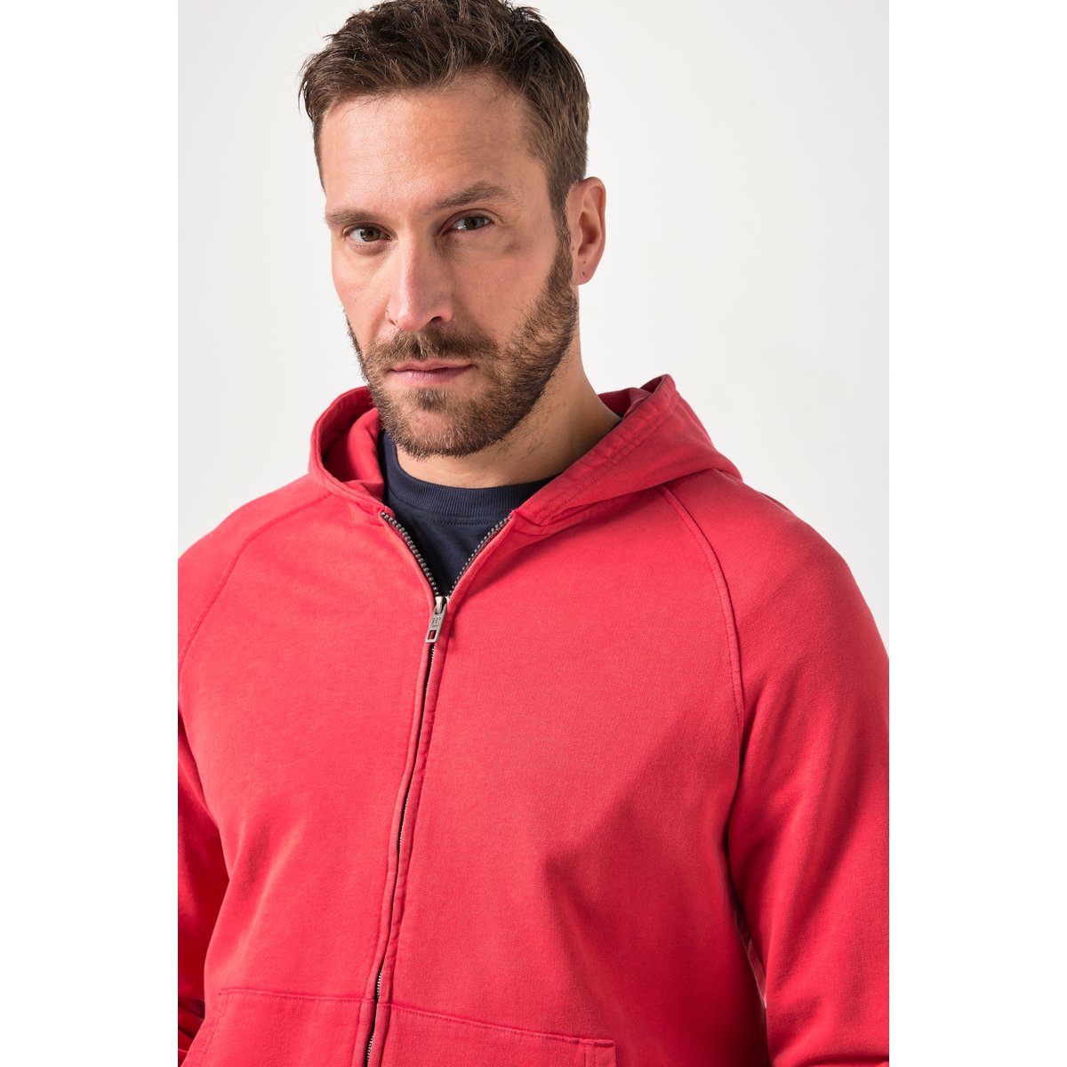 Veste en molleton style vintage braises rouge, JP1880