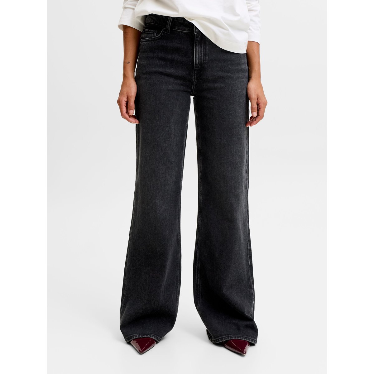Jean Coupe Évasée black denim, JJXX