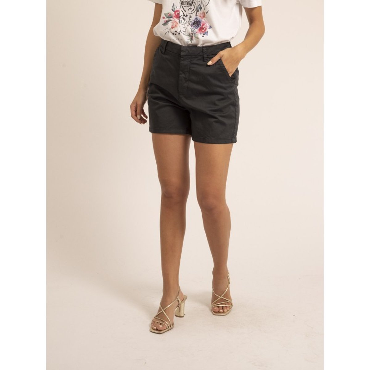 Short Chino Ximena bleu marine, DONA LISA