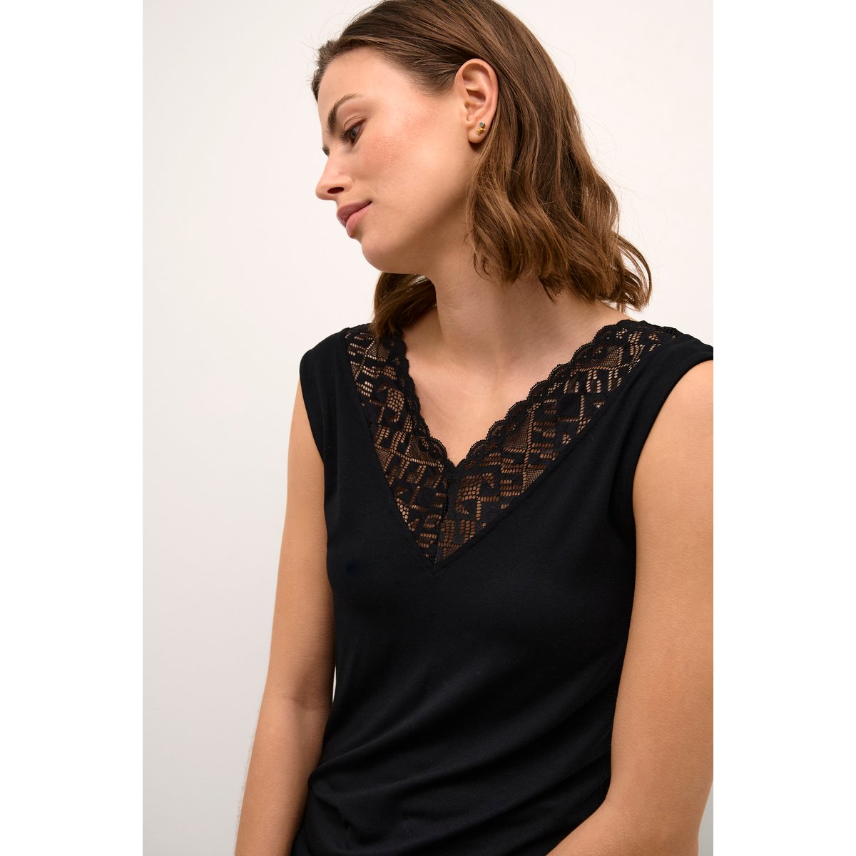 Jersey top noir pitch black, CREAM