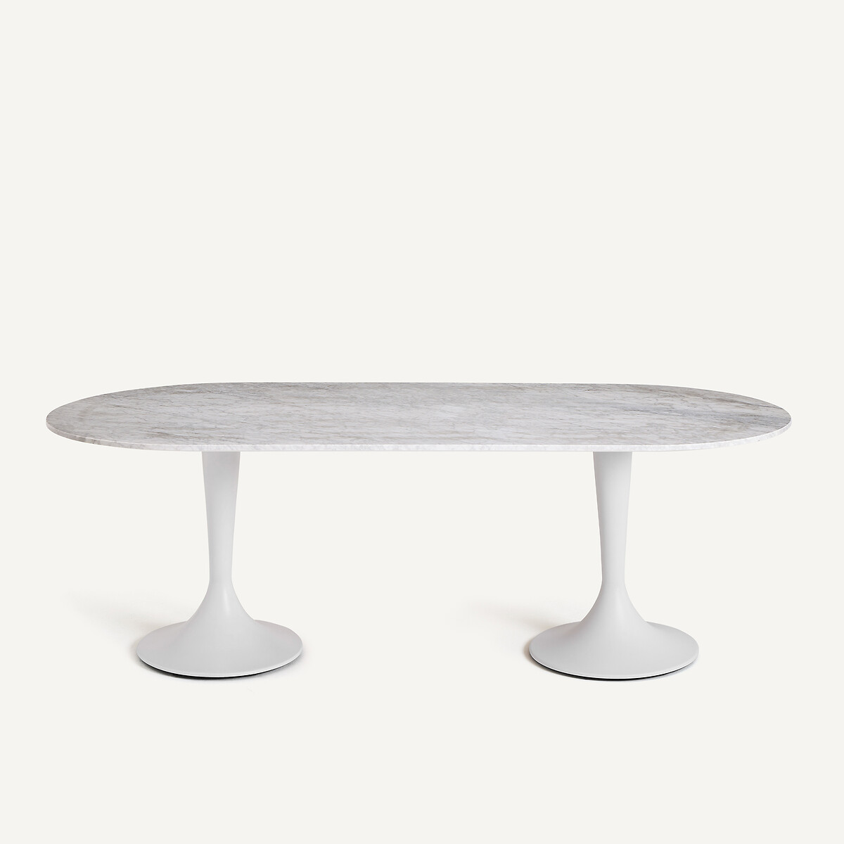Piano per tavolo ovale in marmo, L220 cm, Ovalo marmo bianco, AM.PM