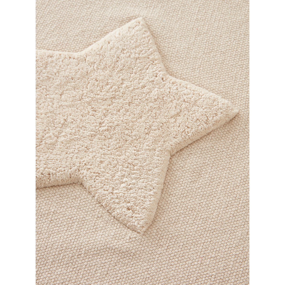 Tapis rectangle relief lune et étoiles beige, VERTBAUDET