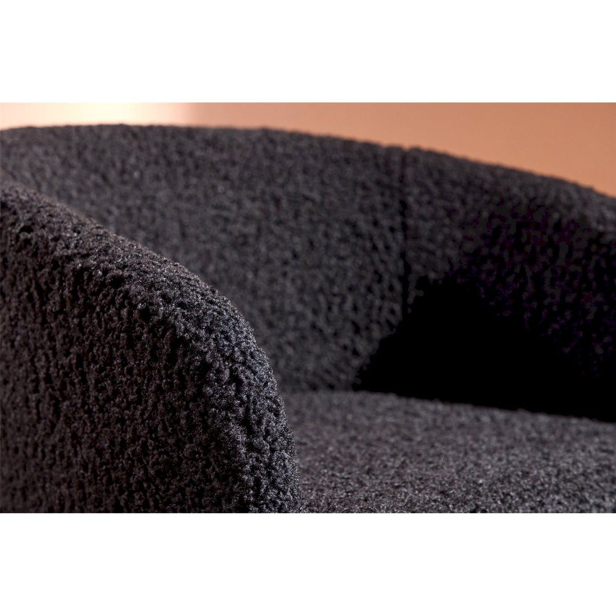 Fauteuil lounge bouclette collection CANATENDY noir bouclette, RECOLLECTION