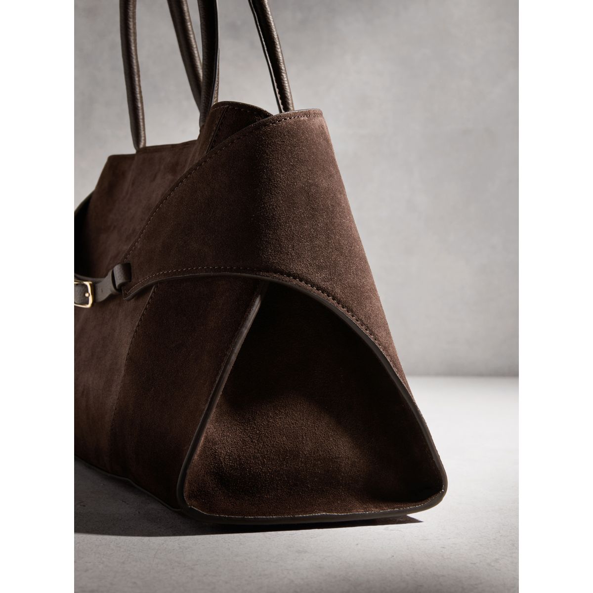 Sac à main en cuir avec bride n. premium marron chocolat, NEXT