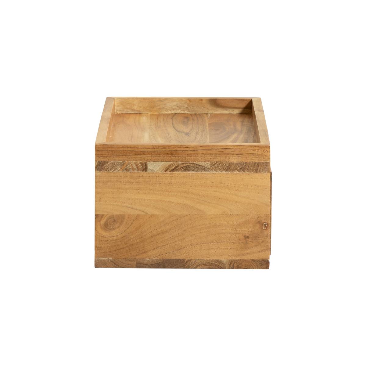 Table de chevet murale carrée en bois d'acacia ORANE bois clair, MADE IN MEUBLES