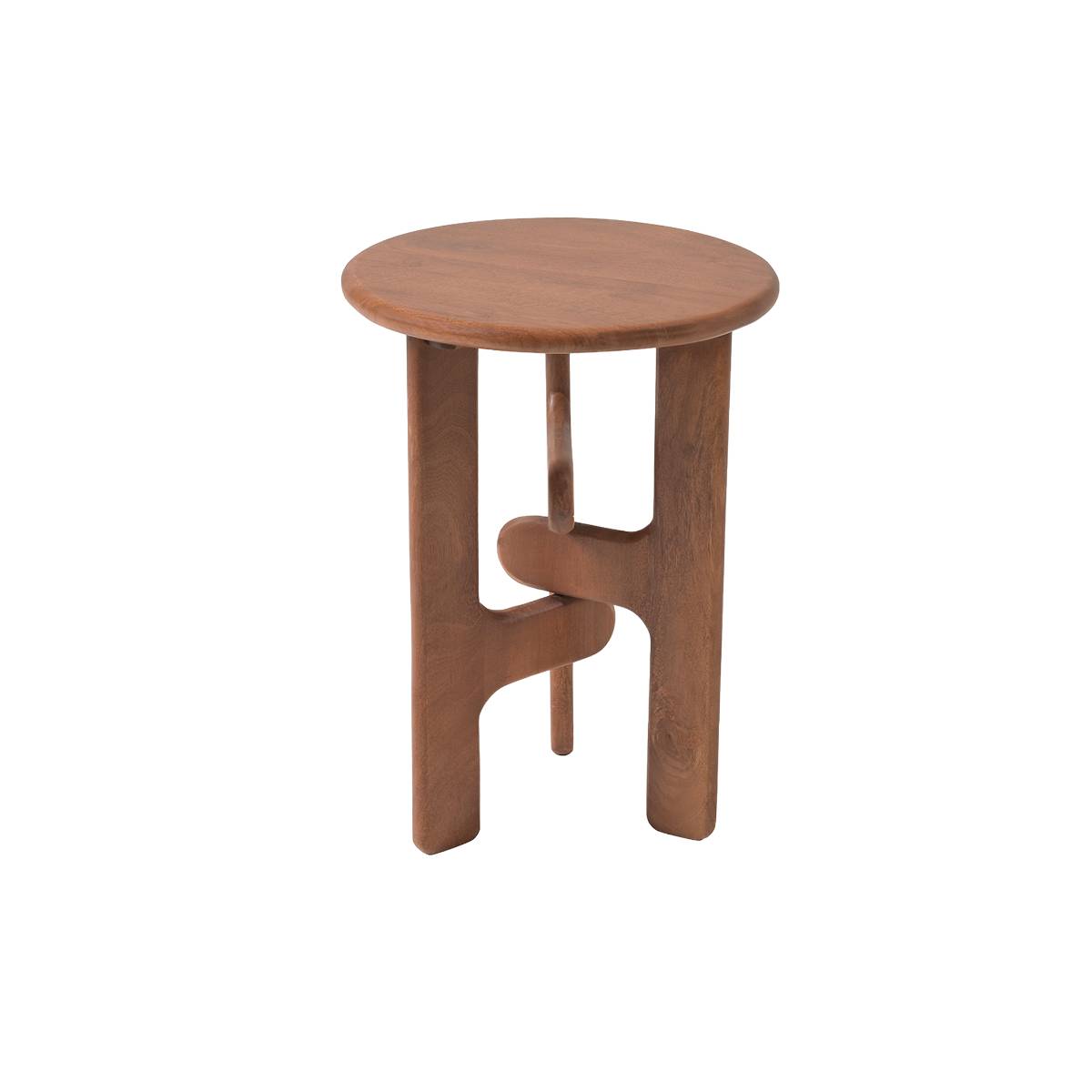 Tabouret en bois de manguier Mylae bois foncé, MADE IN MEUBLES