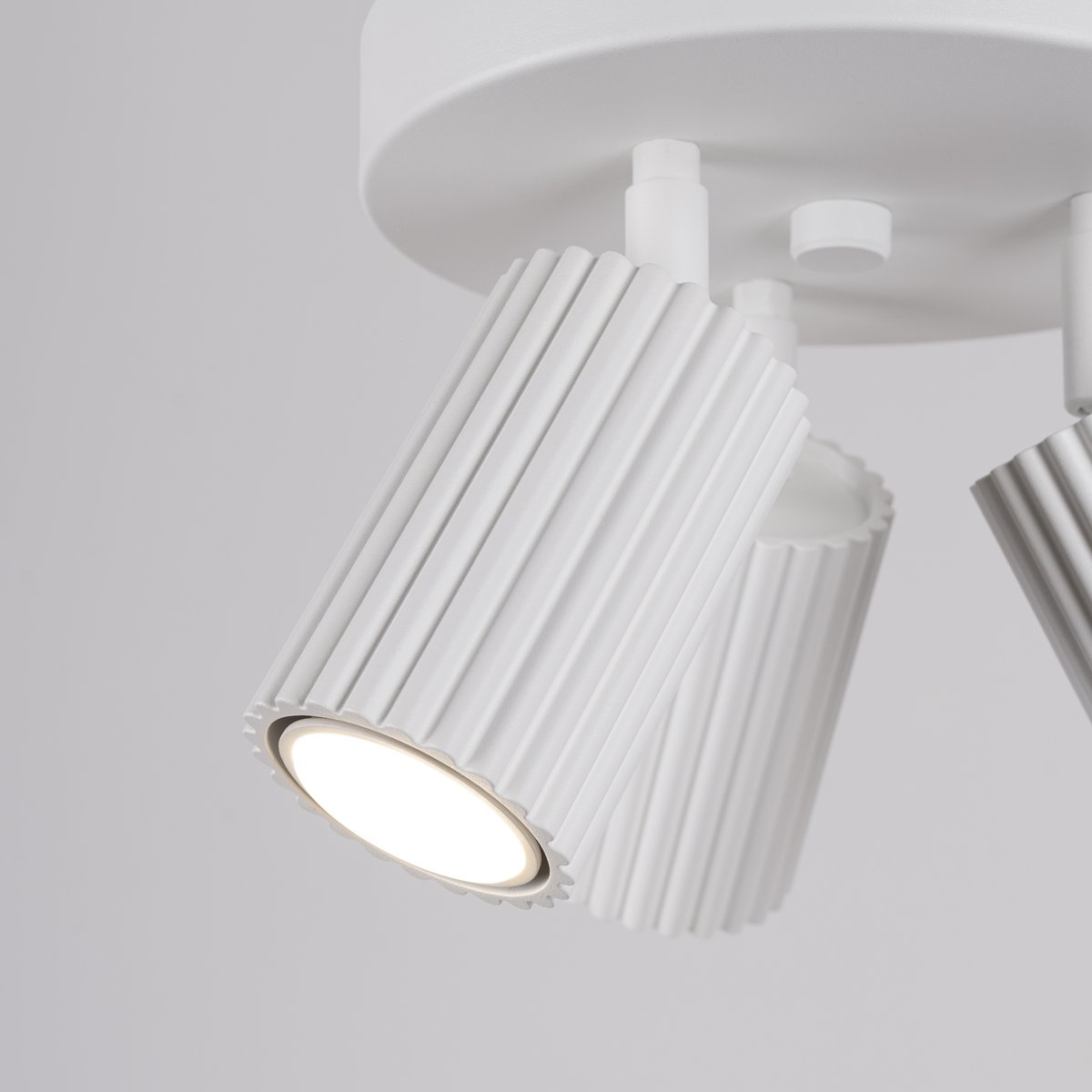 Plafonnier Aluminium Blanc GU10 3 Karbon blanc, EDEN