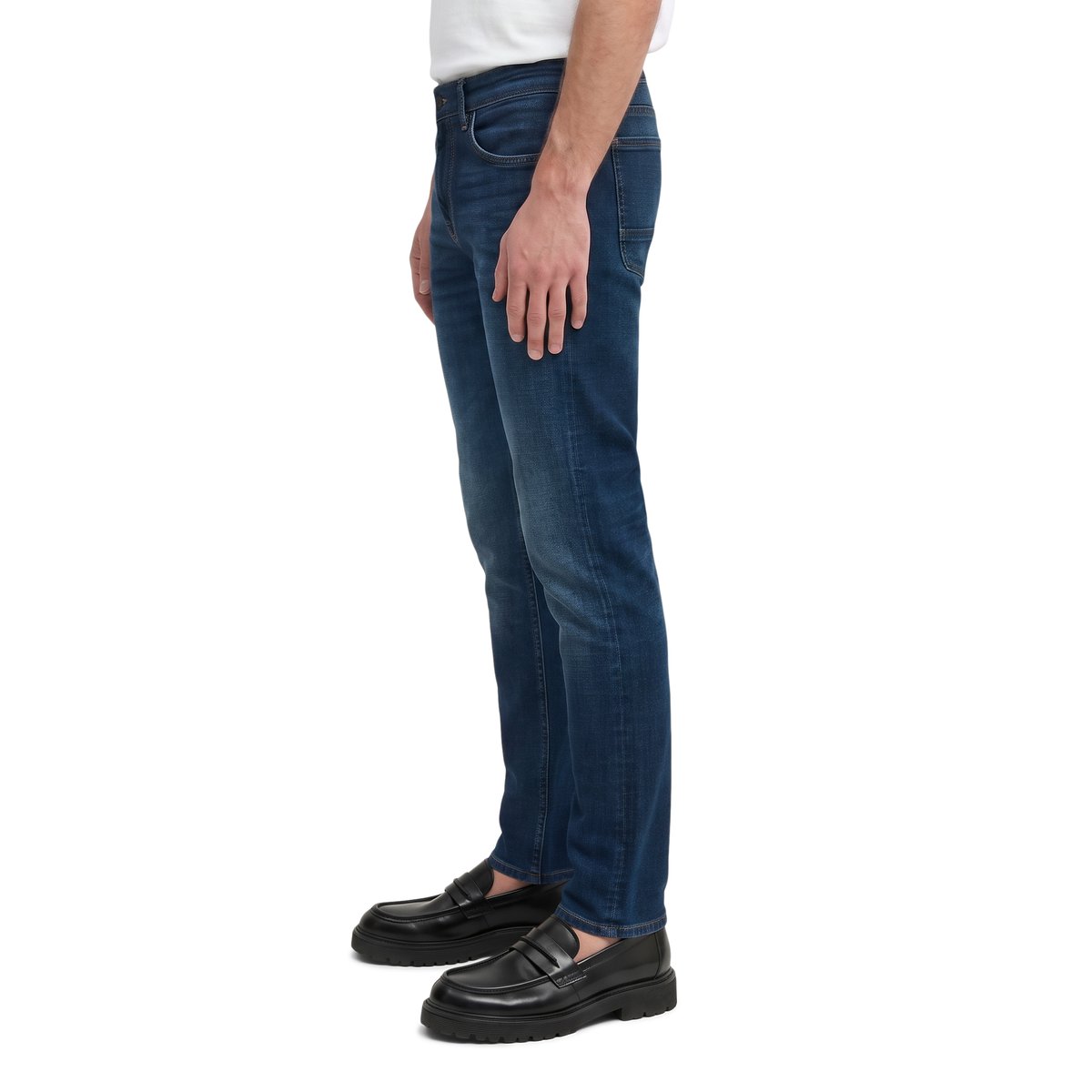 Jeans modèle Sjöbo shaped en coton biologique stretch bleu, MARC O'POLO