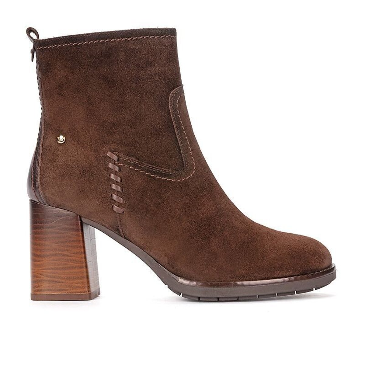Stiefeletten aus Wildleder mit Absatz, PALENCIA braun, PIKOLINOS