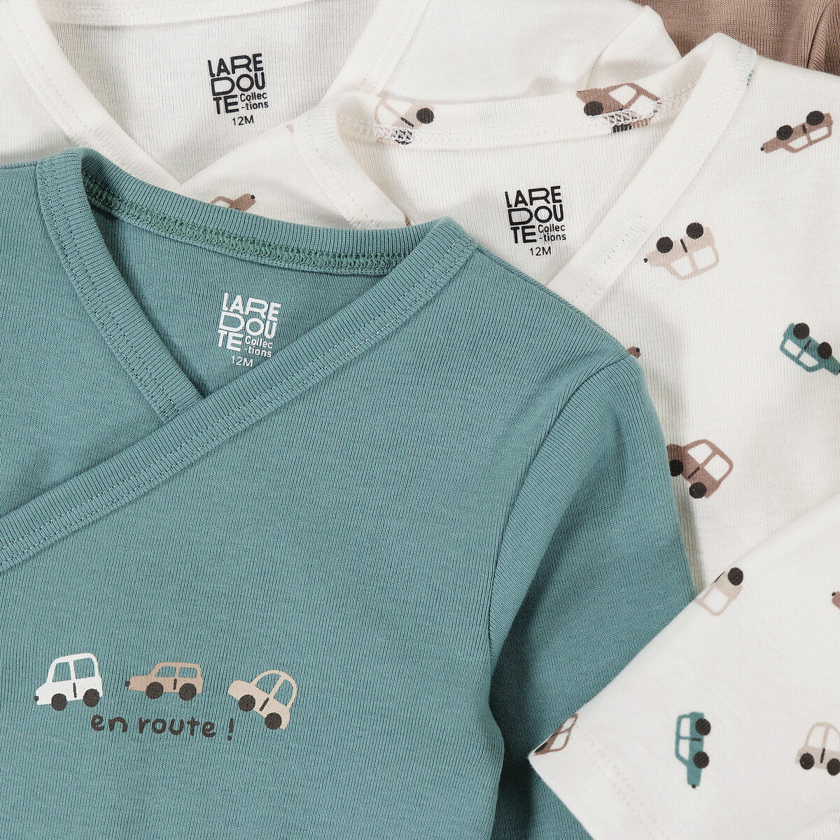 Pack of 7 Newborn Bodysuits with Long Sleeves assorted, LA REDOUTE COLLECTIONS
