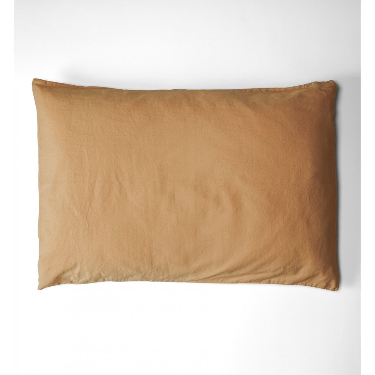 Taie d'oreiller SATIN DE COTON BIO LAVÉ ambre, KADOLIS