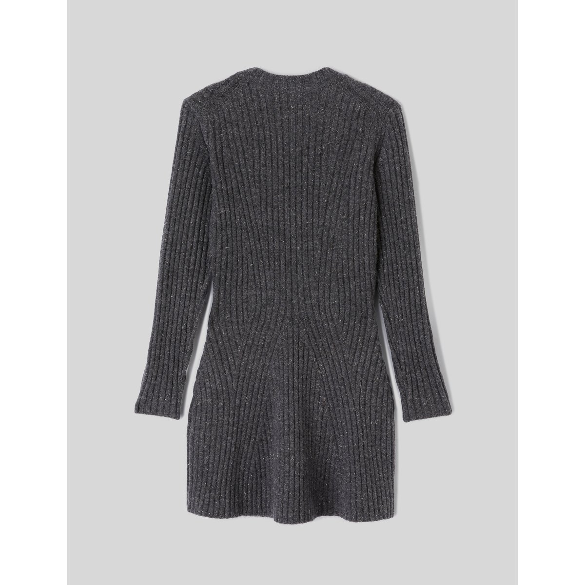 Robe pull côtelée gris clair, BZB