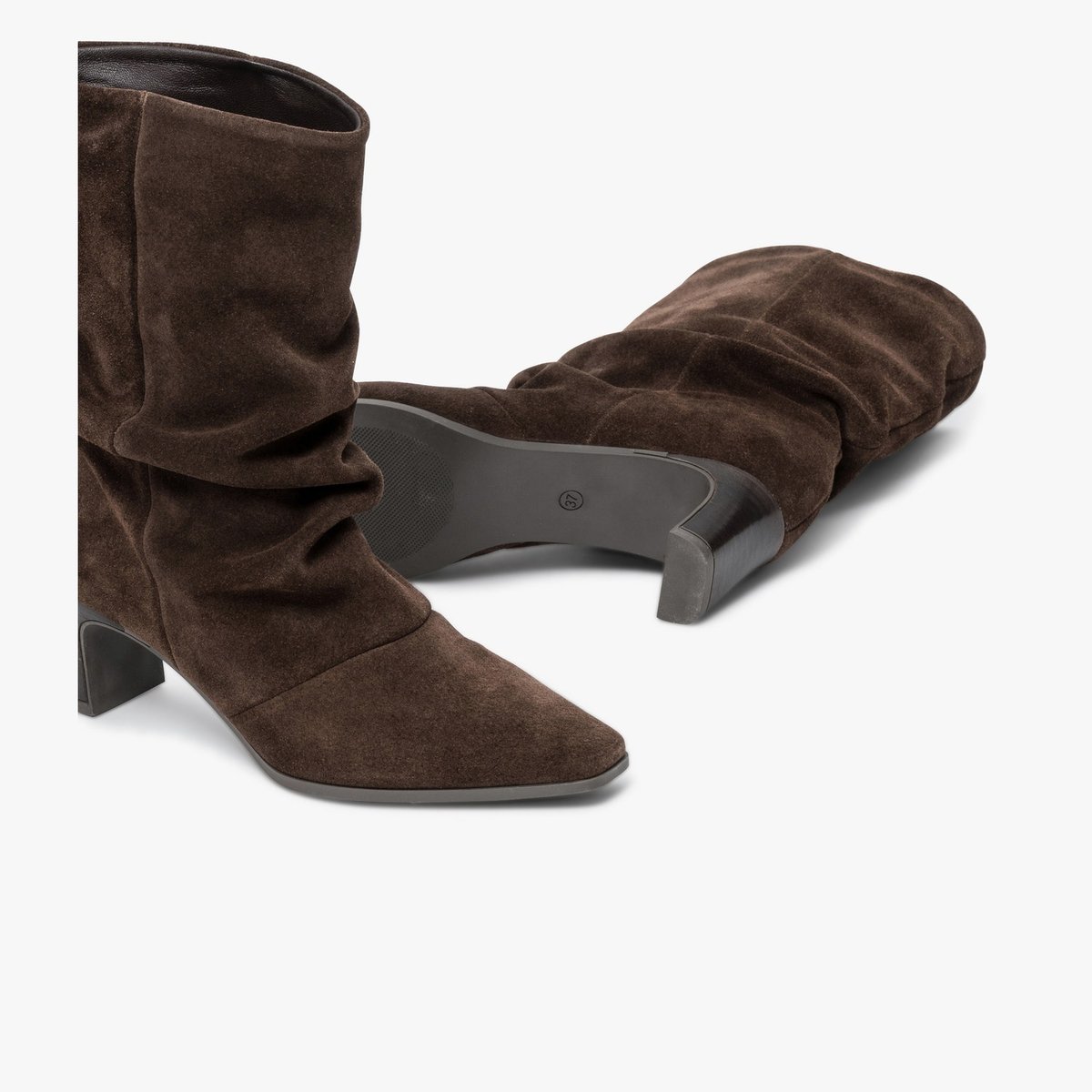Boots À Talon en cuir MONA marron chocolat, BOCAGE