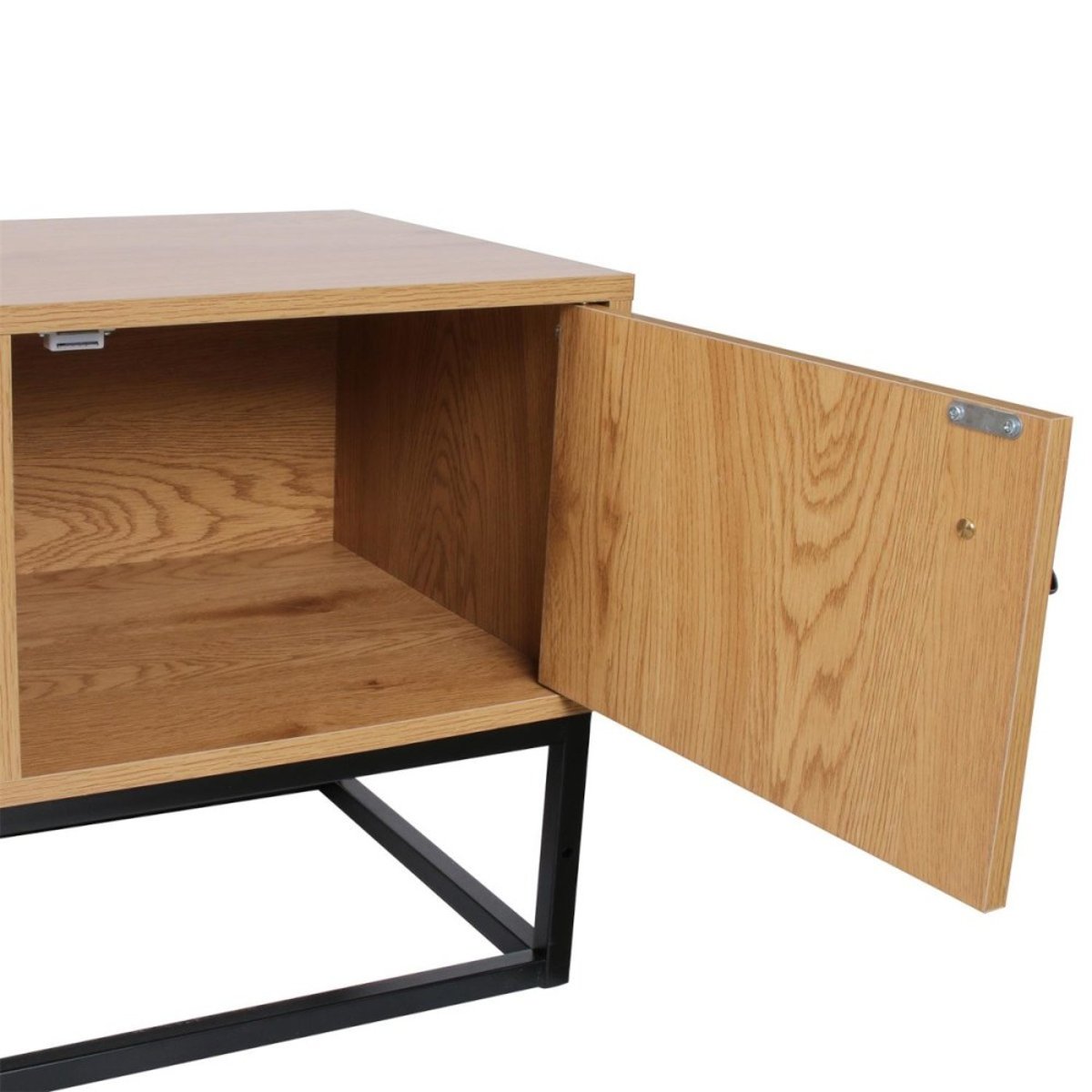 Meuble TV Bois et métal marron, DECORATIE