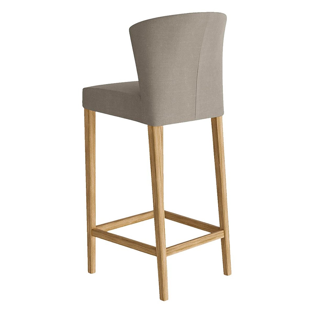 Lot de 2 chaises hautes de bar en tissu VALENTINA gris, HABITAT