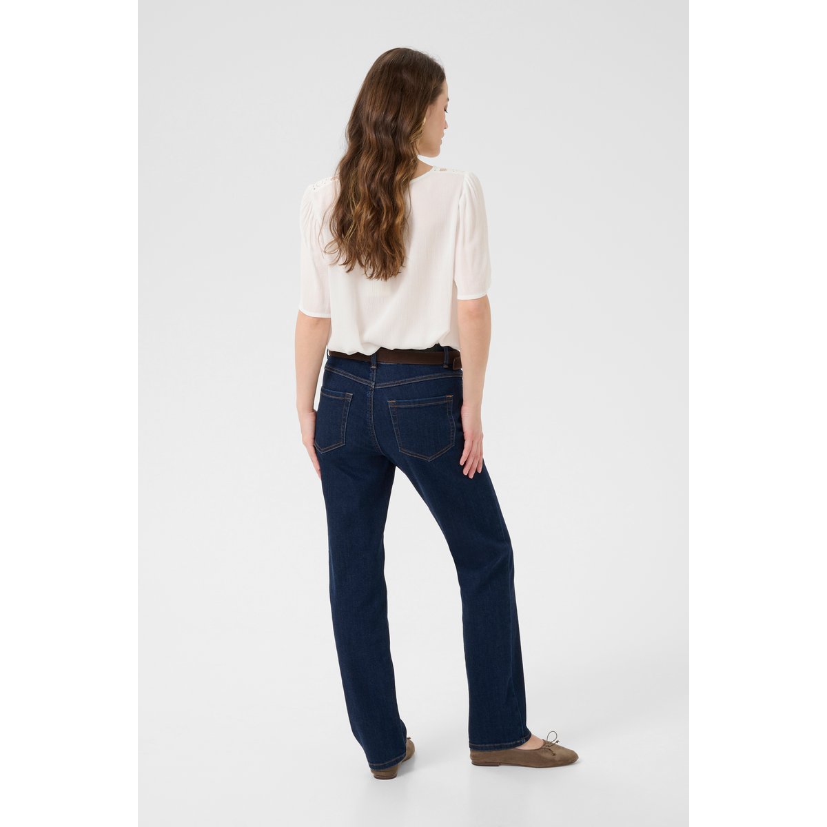 Blouse à manches courtes blanc chalk, KAFFE