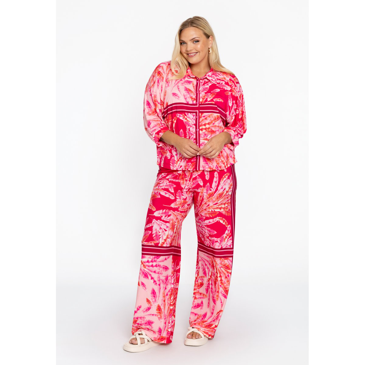 Chemise imprimé / imprimée rose, YOEK