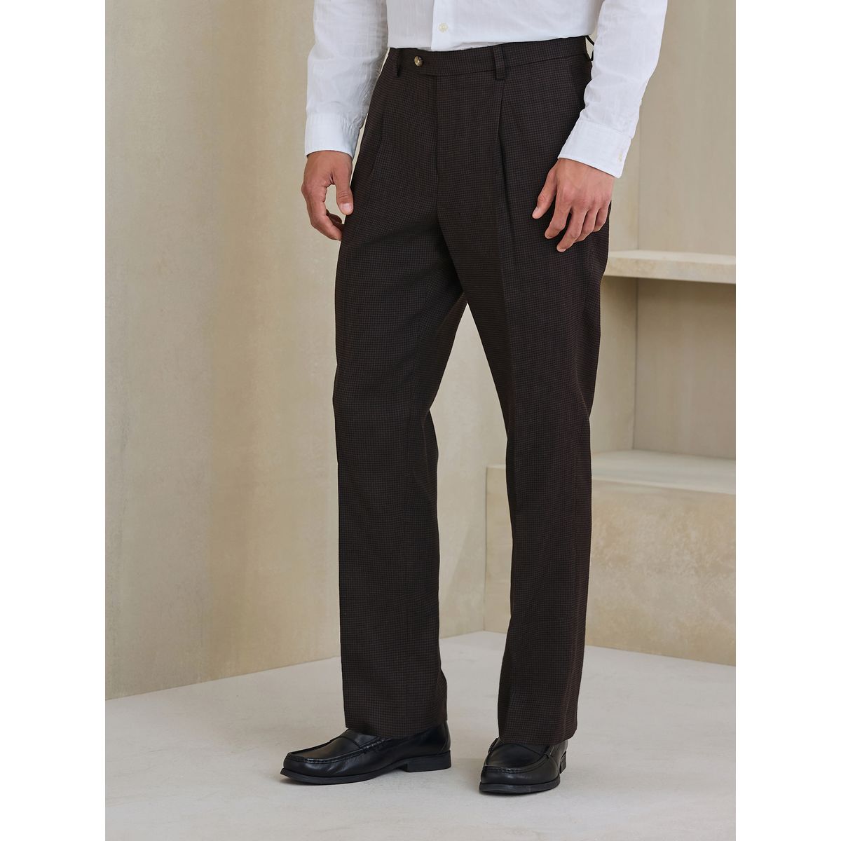 Pantalon de costume regular fit nova fides marron, NEXT