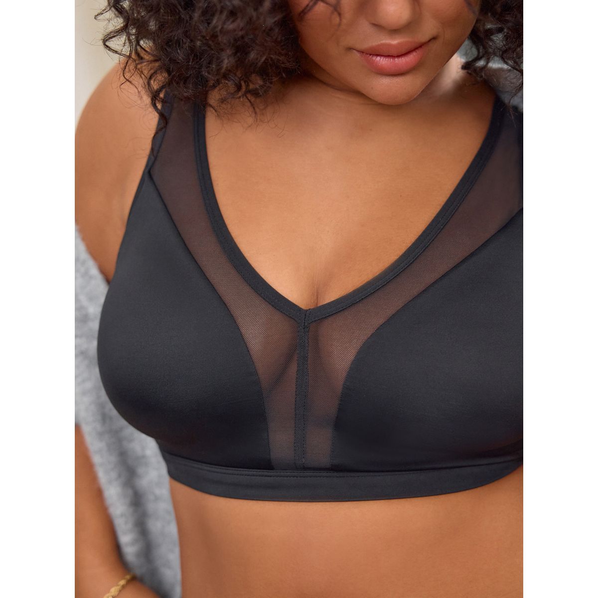 Soutien-gorge sans armatures, b-h noir, NEXT