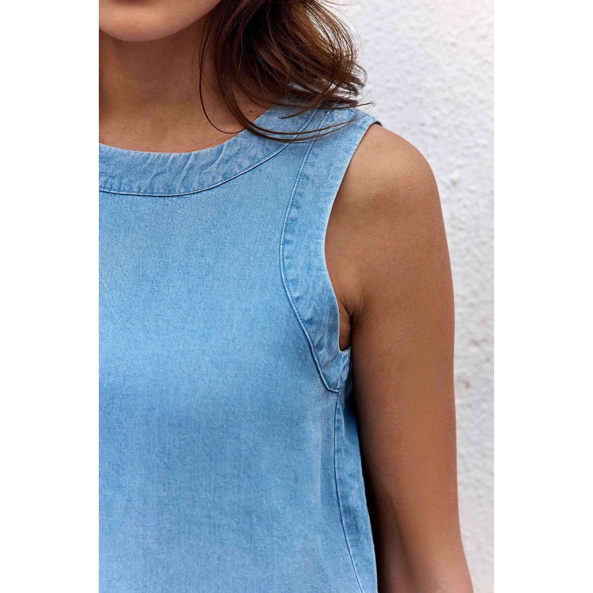 Top sans manches en lyocell, TAIKO bleu stone, LA PETITE ETOILE