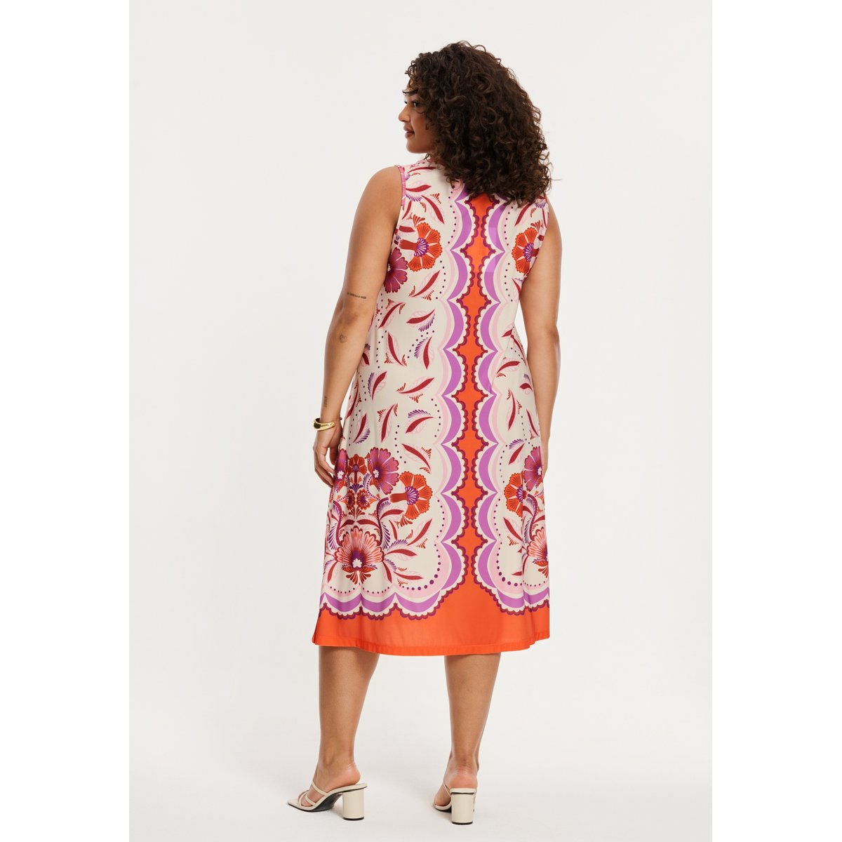 Robe imprimée orange, YOEK