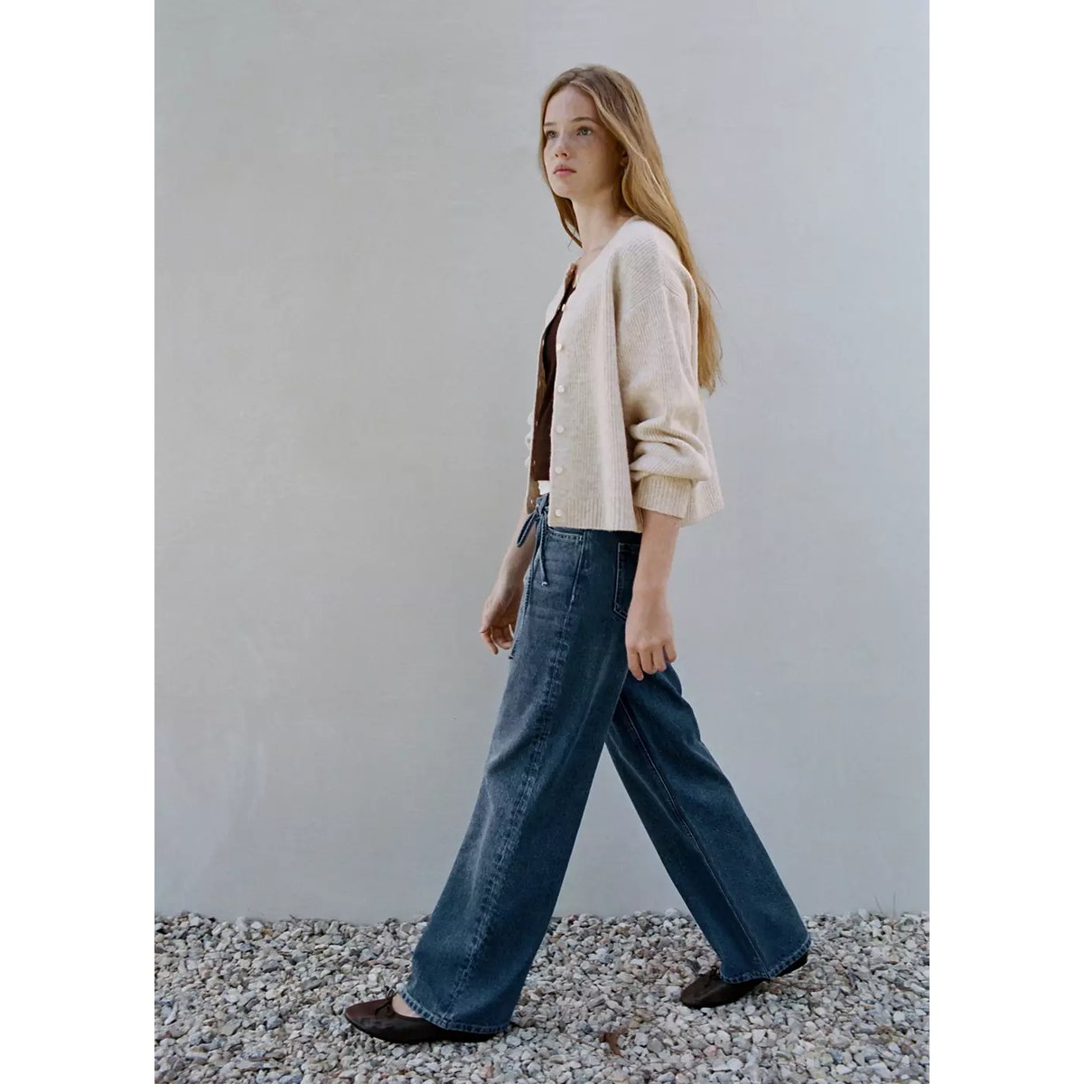 Jean droit low waist bleu moyen, MANGO TEEN