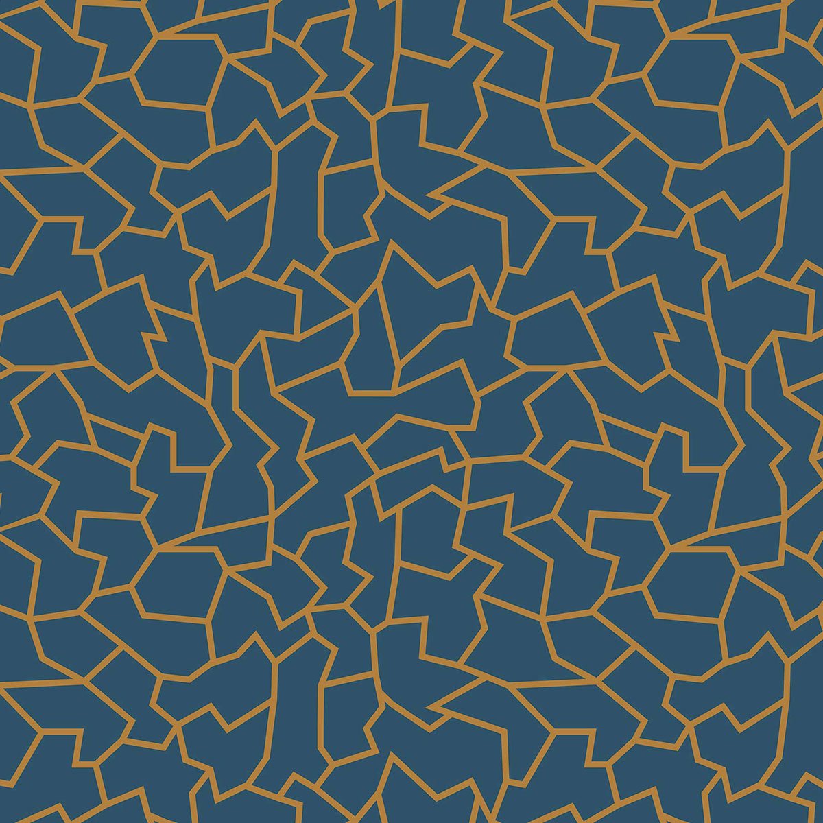 Papier peint , puzzle gasby bleu, HEXOA