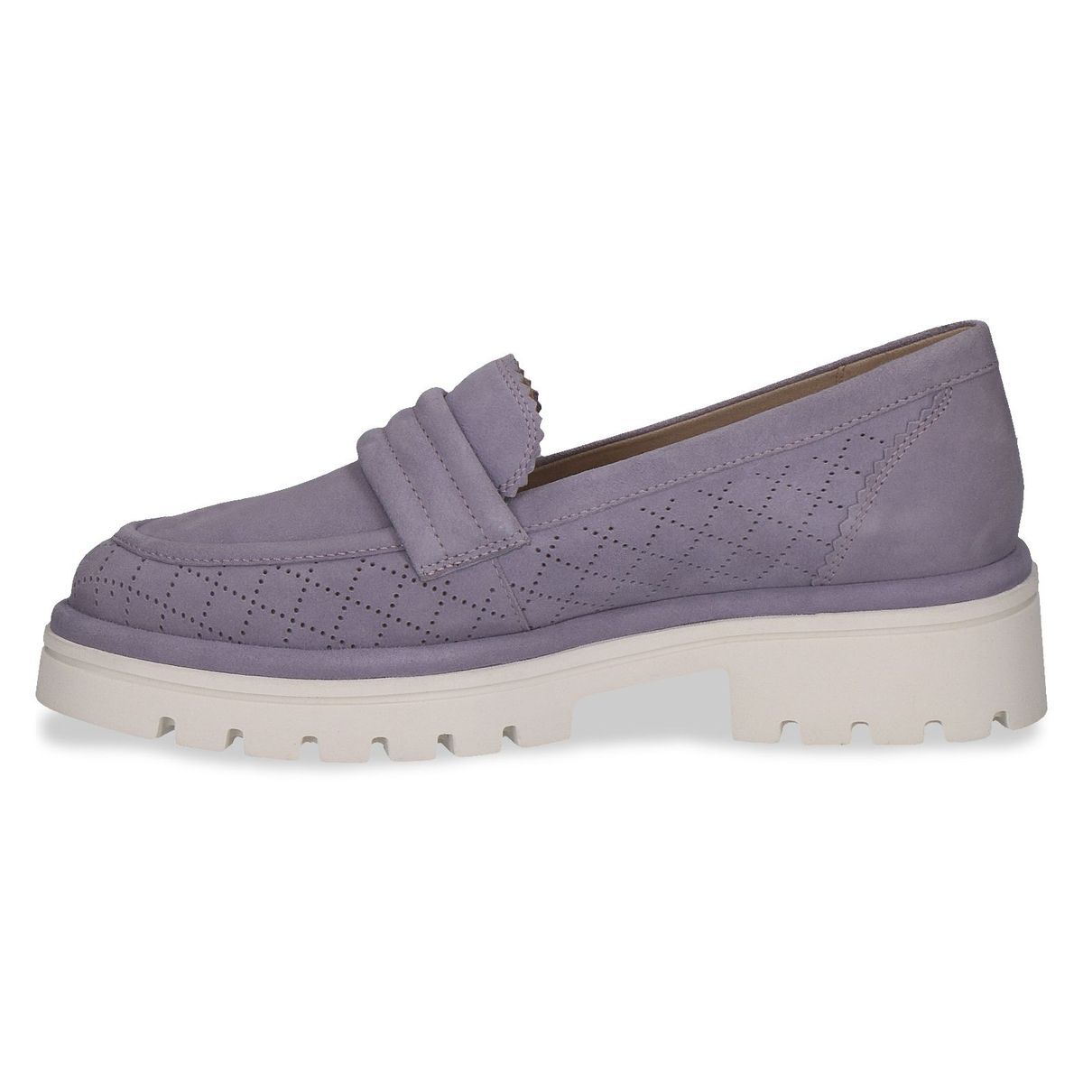 Slipper en cuir transparent poudre, CAPRICE