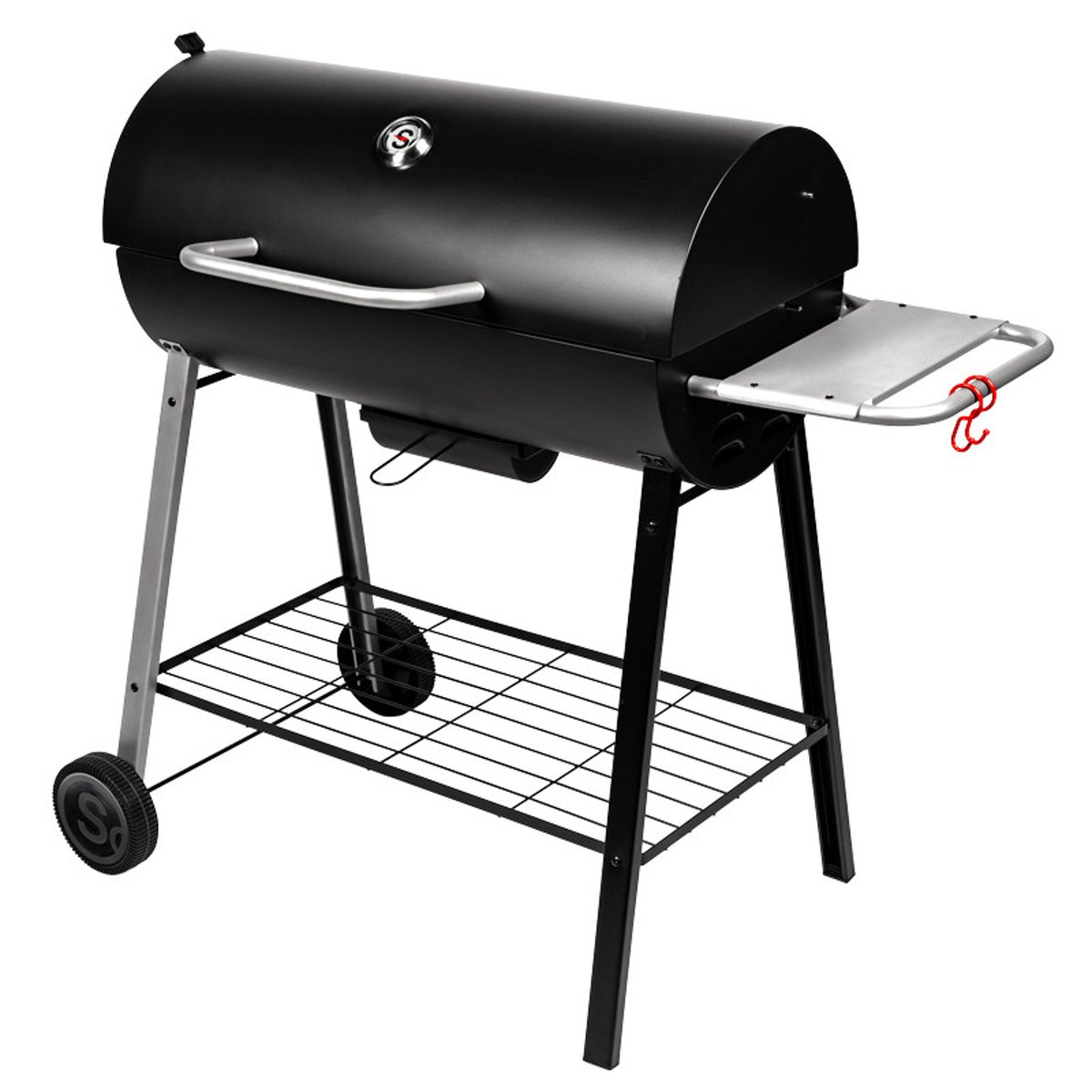 Barbecue à charbon avec couvercle noir, SOMAGIC