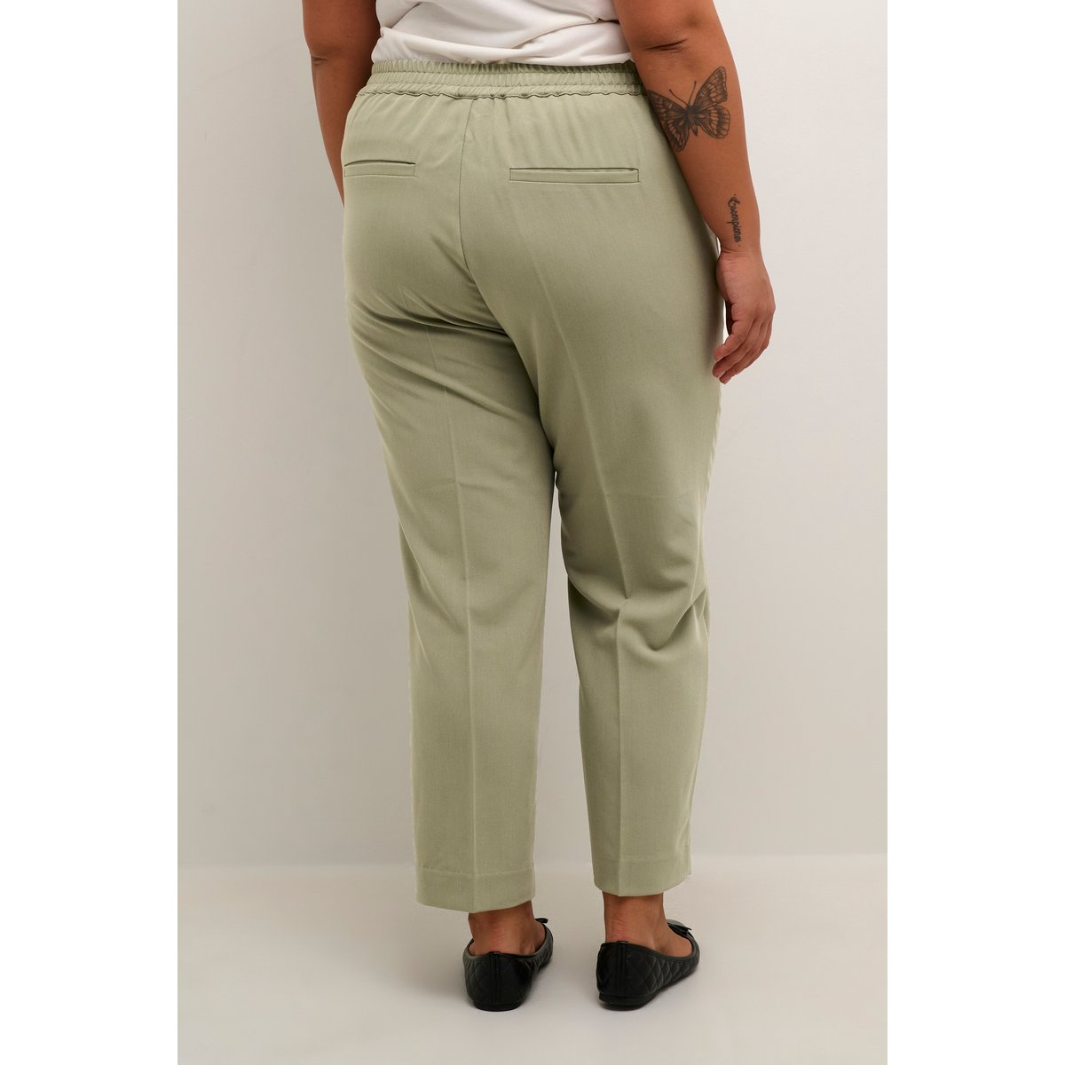 Pantalon de costume vert vetiver, KAFFE CURVE