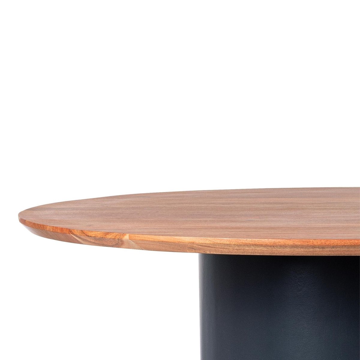 Table ronde contemporaine D115 4 places en acacia - SAJO bleu foncé, HELLIN, DEPUIS 1862