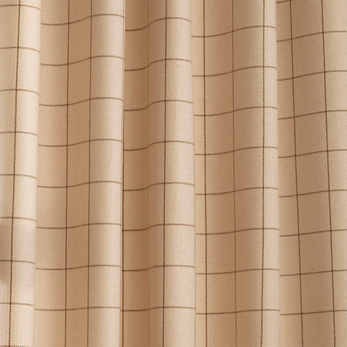 Ellis Check Pattern Eyelet Curtains natural, FURN.