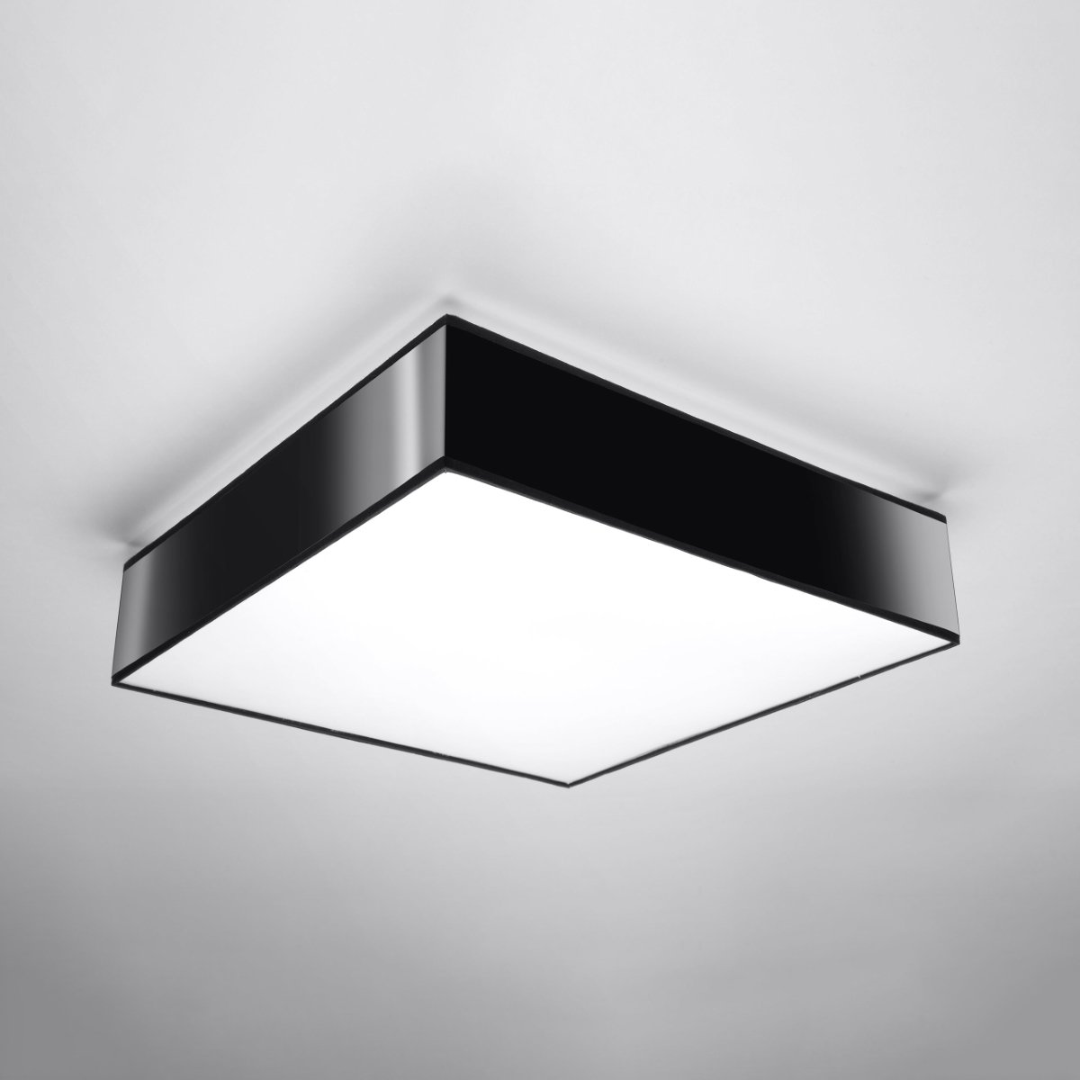 Plafonnier PVC Noir E27 3 Horus noir, EDEN