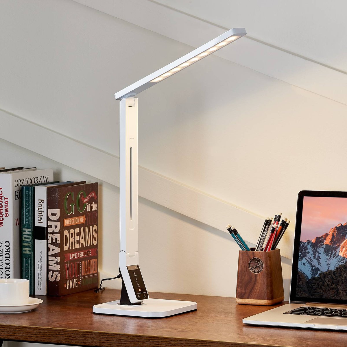 Lampe à poser  moderneLED, Eleni blanc, LINDBY