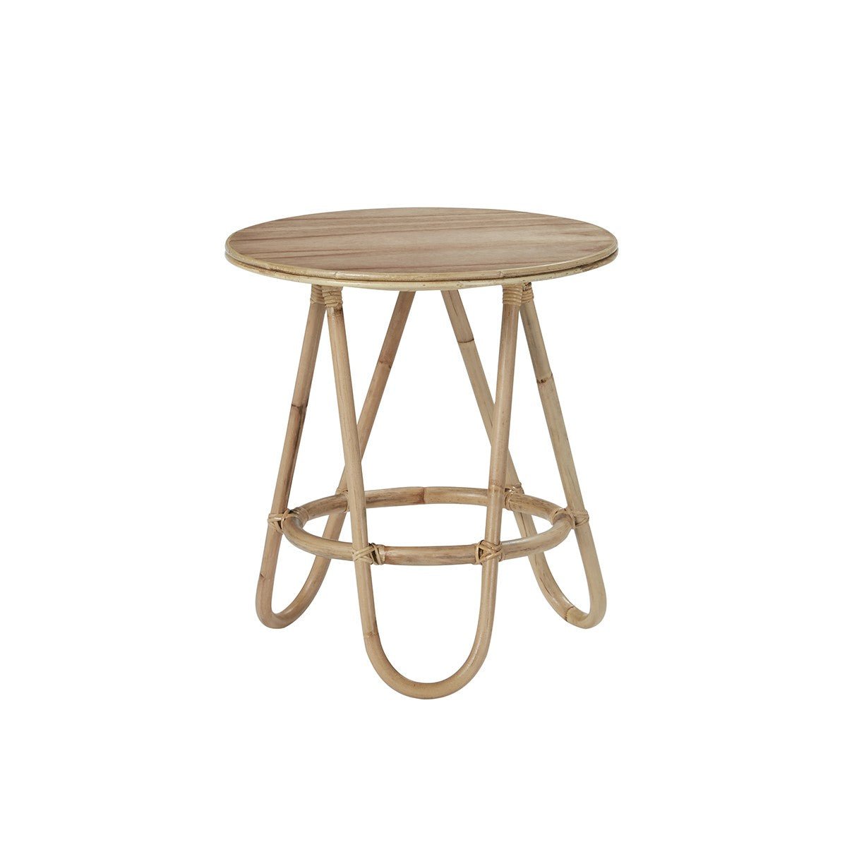 Table d'appoint en rotin ronde  PAOLA naturel, BERAH GETAH