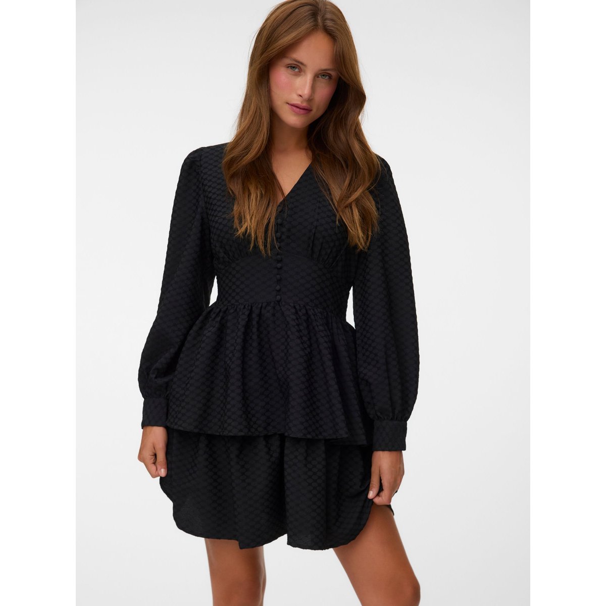 Robe À Volants noire - black, VERO MODA