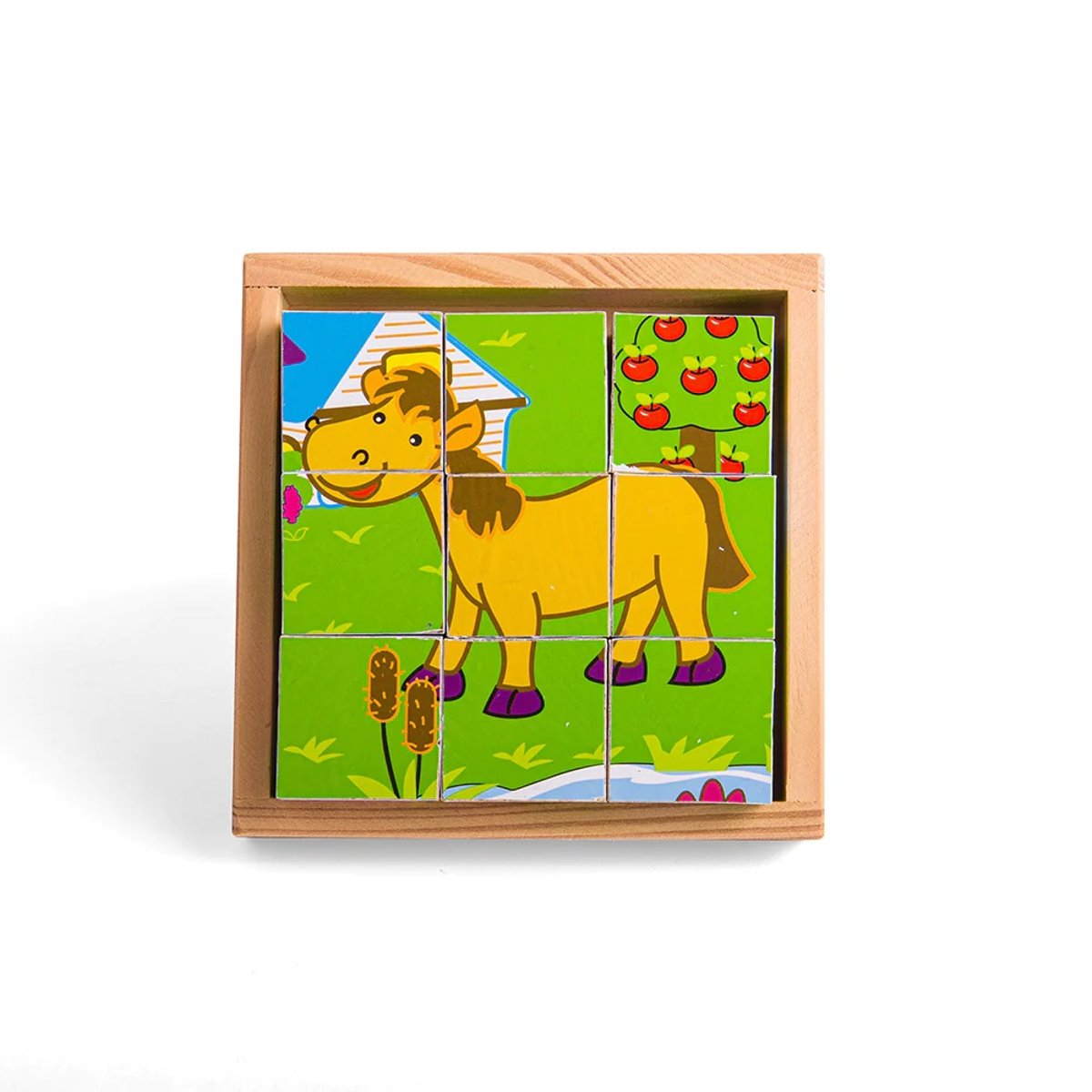 Puzzle cube Animaux vert, BIGJIGS