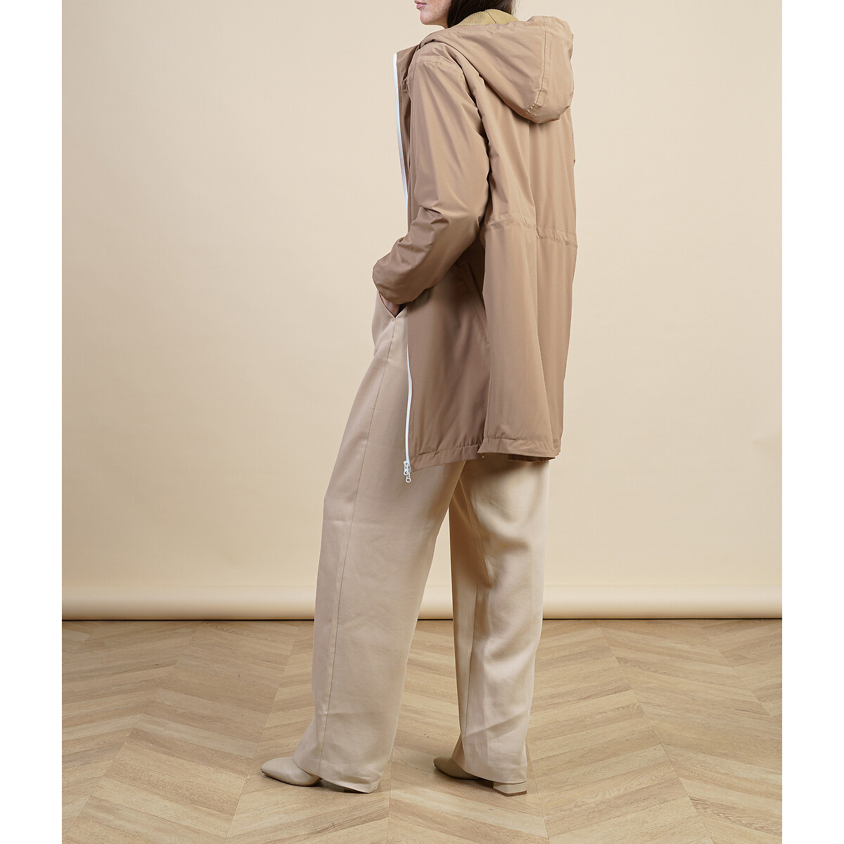 Parka mi-longue doublé polaire unisexe POMPIDOU beige, FLOTTE