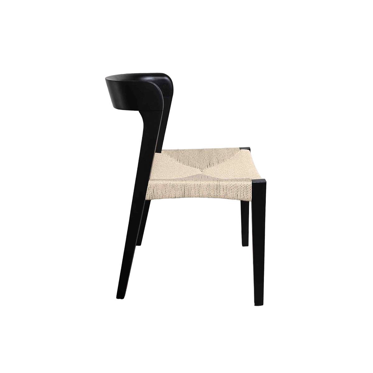 Chaise en bois de chêne AUREN noir, MADE IN MEUBLES