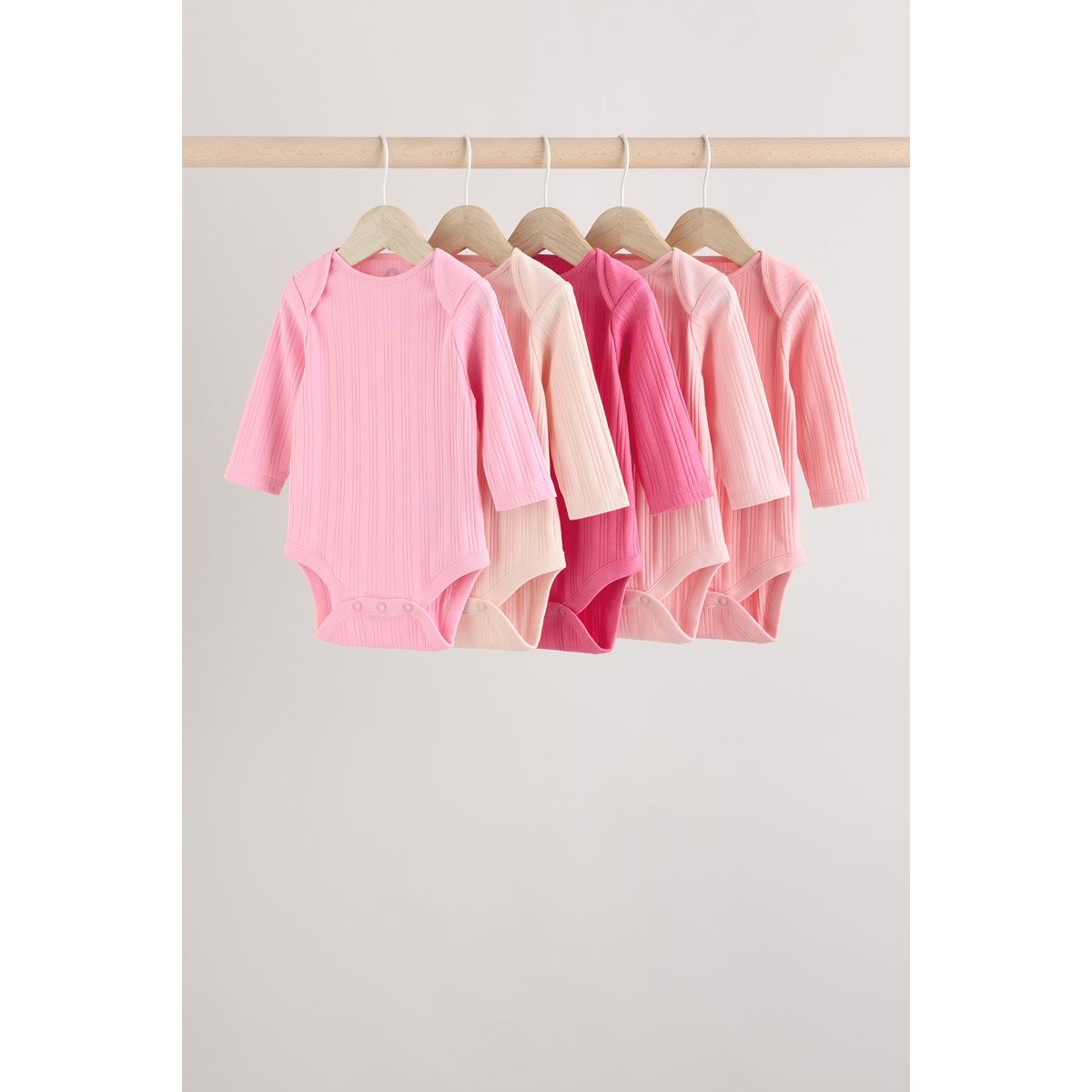 Body côtelé manches longues , lot de 5 rose, NEXT