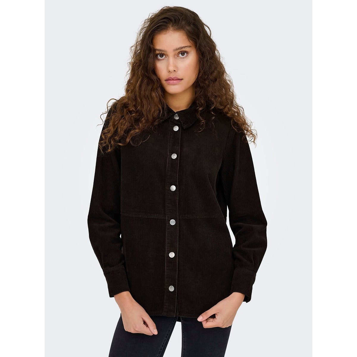 Chemise en velours marron chocolat, JDY