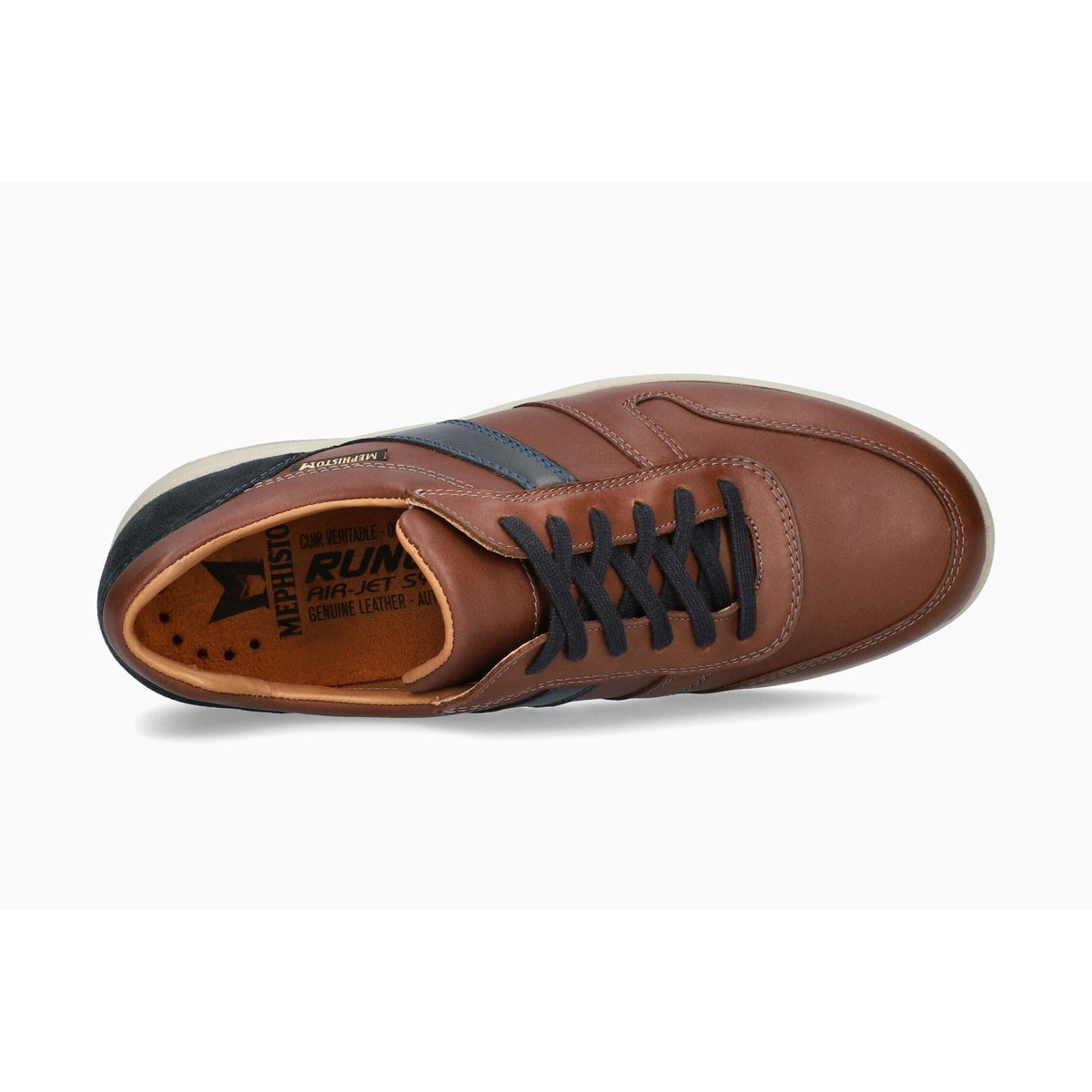 Baskets en cuir VITO marron chestnut 6, MEPHISTO
