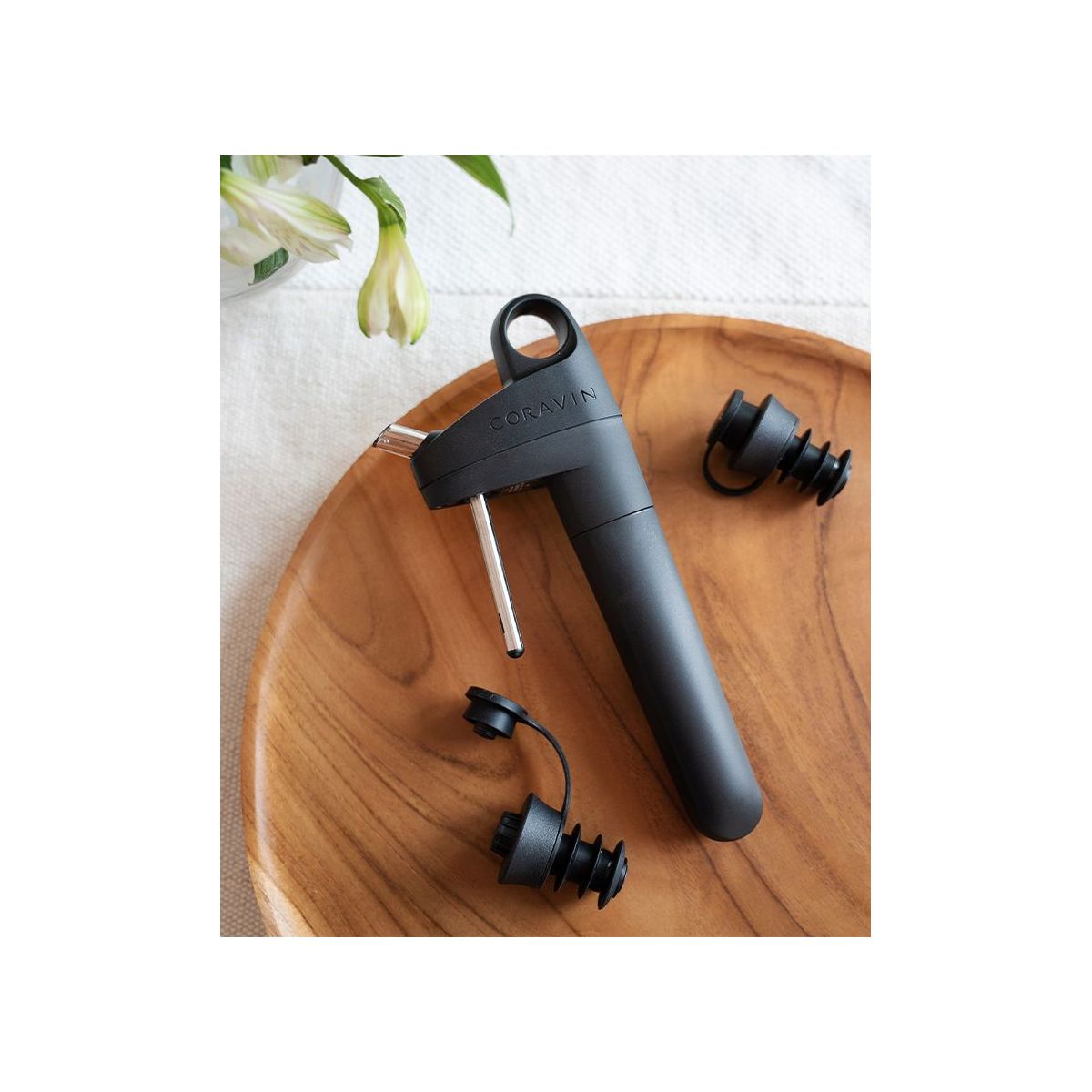 Bouchon Pivot Stoppers Lot De 6 noir, CORAVIN