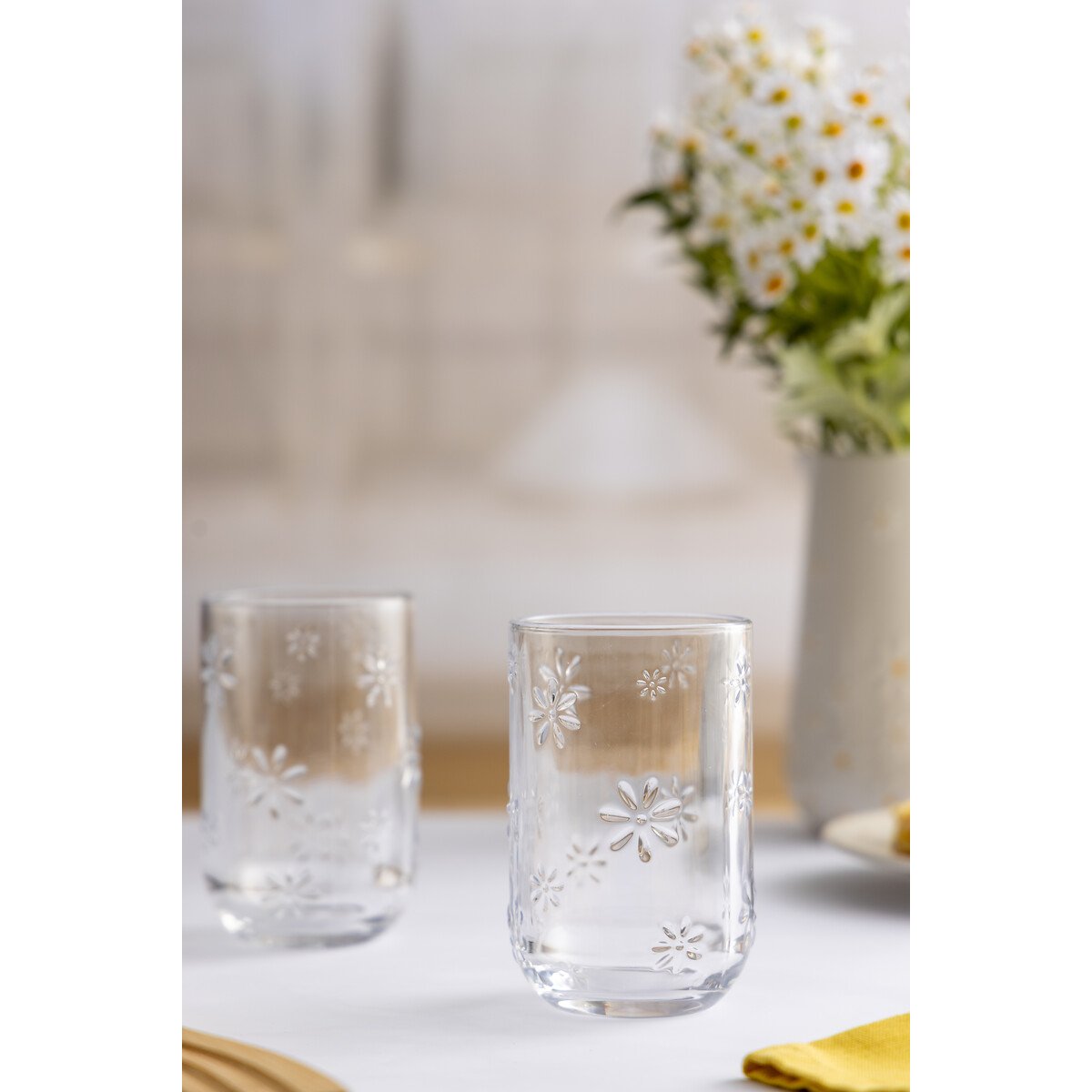 Set of 4 Daisy Hiball Glasses transparent, RAVENHEAD