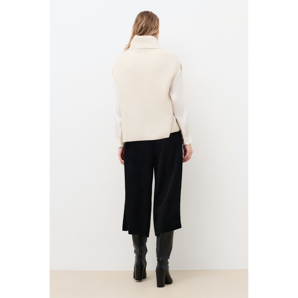 Pull droit col roulé MROZENN ecru, CAROLL