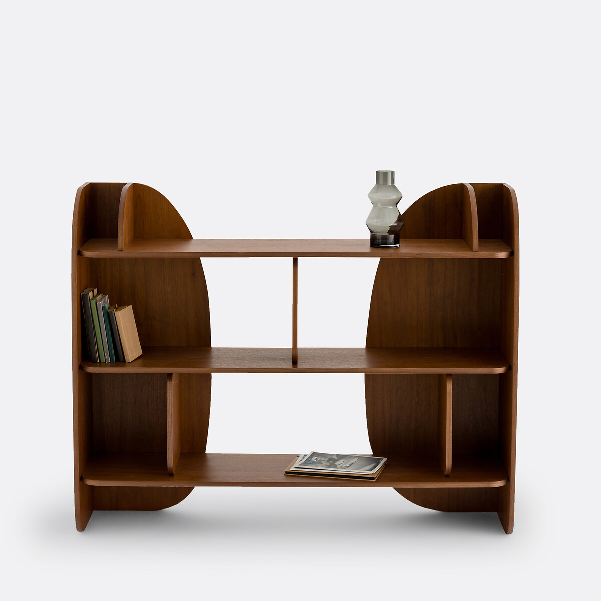 Libreria bassa placcato noce, Gorman noce, LA REDOUTE INTERIEURS