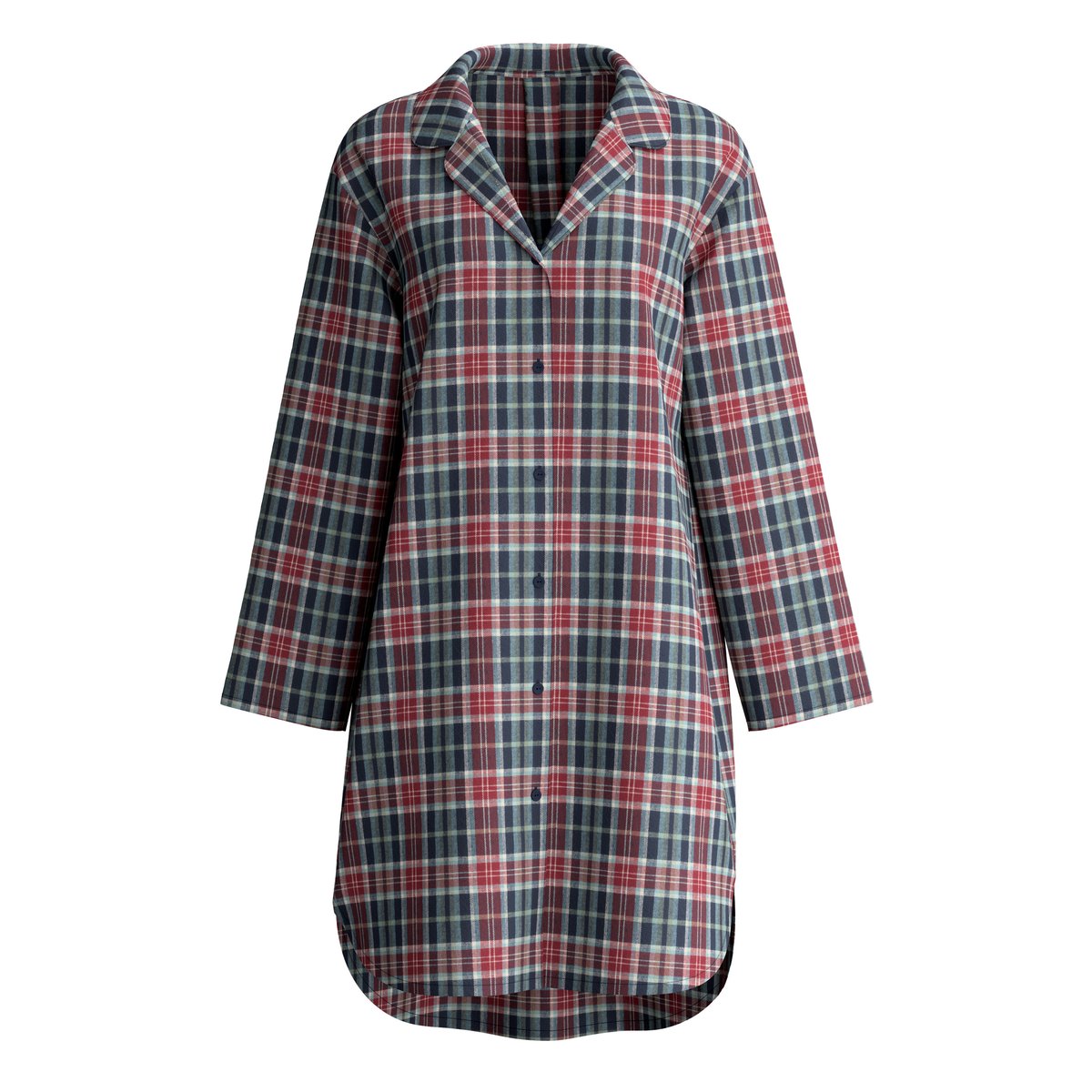 Chemise de nuit en flanelle, longueur 95 cm manches longues Coton HOLIDAY DREAMS saphir foncé, CALIDA
