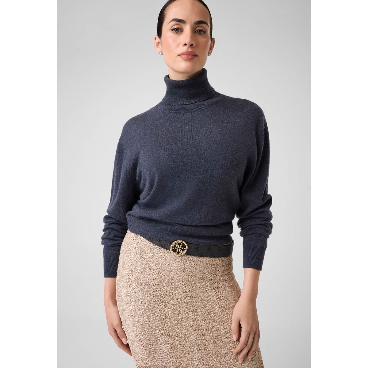 Ceinture En Cuir Synthétique gris, GUESS