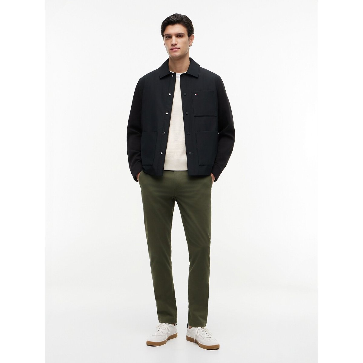 Blusão curto, colarinho, meia-estação preto , TOMMY HILFIGER